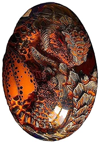 Oeuf Dinosaure Petit Oeuf De Dragon Lumineux Cristal Mystérieux Oeuf De Dragon Résine Cristal Oeuf De Dragon Sculpture Souvenir Crack coloré Grands cadeaux pour filles et garçons Enfants FFVWVGGPA