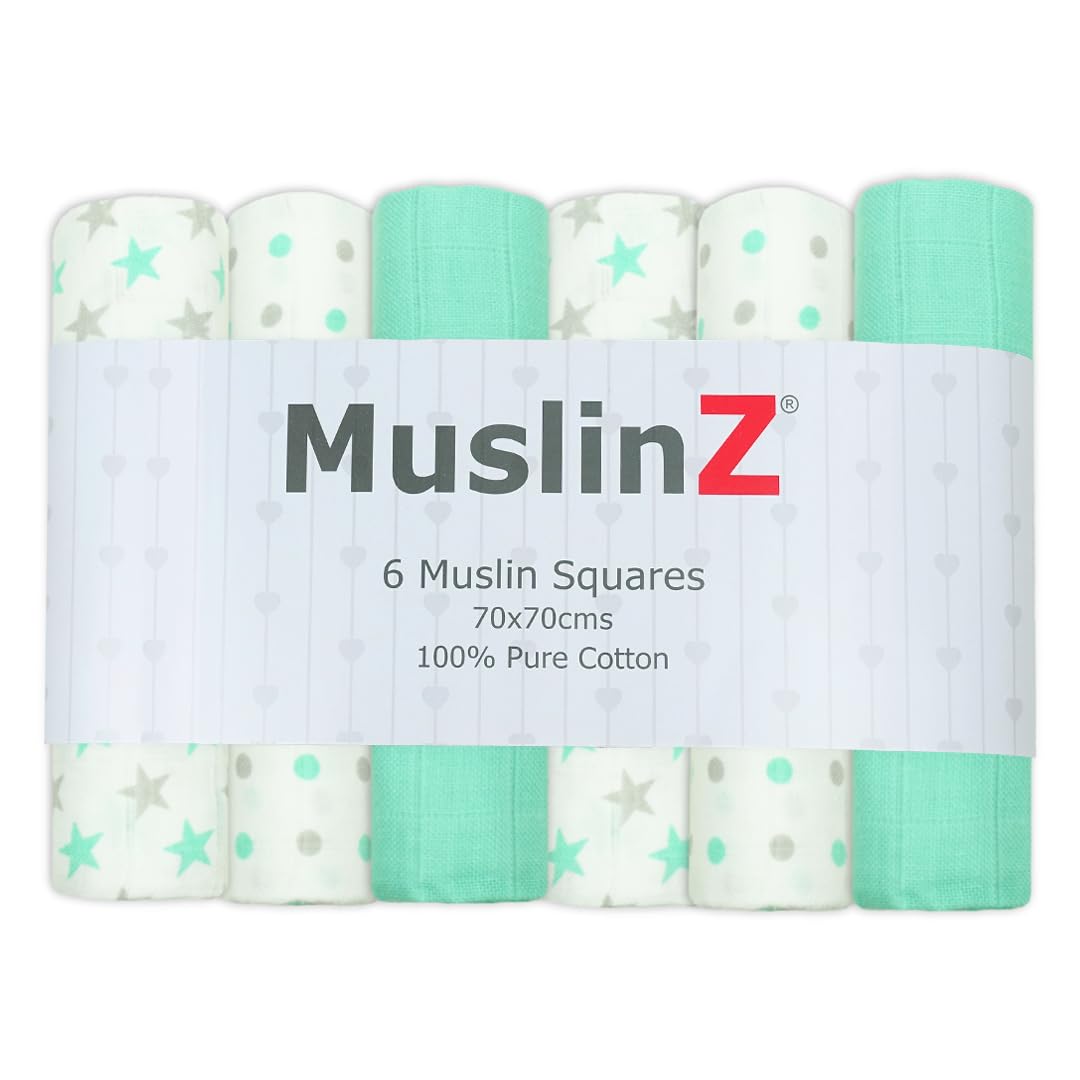 MuslinZ Breast Pads 6pk Washable Bamboo Cotton Terry with PUL Nursing Pads 11cm