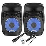 Enjoy immersive stereo sound with this compact active party speaker system, delivering up to 400W maximum output. Ideal for home parties, small gatherings, games rooms, man caves and karaoke nights. Stream your favourite playlists wirelessly using a ...