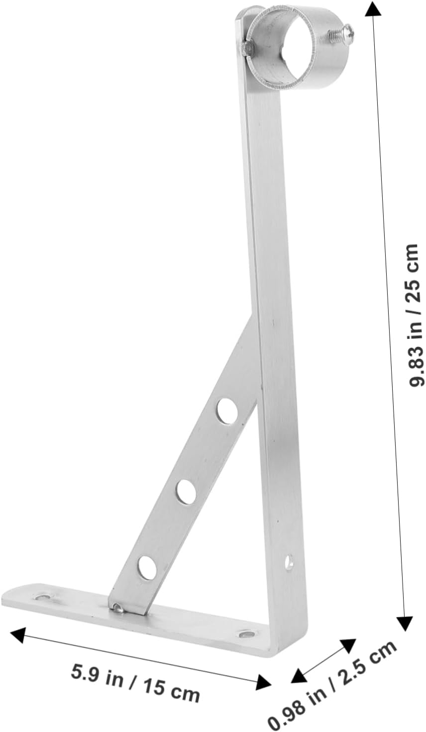 LABRIMP 2pcs Wall Mounted Rod Bracket for Clothes Hanger Design for Balcony Exterior Wall Installation Closet Bar Holder