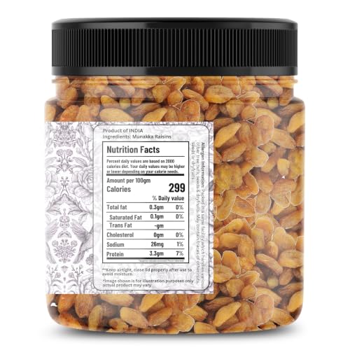 Image of LEQTEN DRY Afghani Munakka 500g | Abjosh Raisin | Big Size Black Kishmish | Sukhe Mewe & Dry Fruits for Health & Pooja | Premium Quality