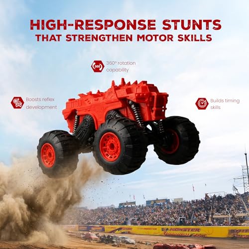 Image of Moon Rover Remote Control Car 4x4 | 1:12 Scale | 40 KM /H High-Speed | 4WD Off-Road | 360 Rotation | 45 Climb | 2.4GHz Signal | 7.4V Rechargeable Battery | Fun Learning Toy for 6-12 Year - Red