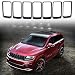 YAV Black Grill Inserts Rings Grille Inserts for 2014 2015 2016 Jeep Grand Cherokee Accessories Trim Body Kit Covers 7PC