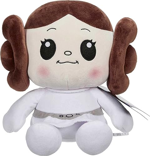Image of Mattel Star Wars Return of the Jedi Snug Club Plush Toy, Princess Leia Soft Character Doll, 40th Anniversary Collectible, Approx. 7-inch