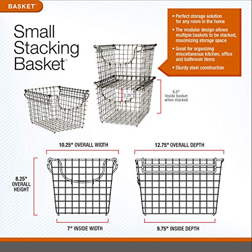 Spectrum Diversified Scoop Stacking Storage Basket, Small, Bronze #TOP6