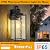 Sparluvix Outdoor Lights for House with Water Ripple Glass Modern 2-Pack, IP65 Waterproof Porch Lights Outdoor Wall Sconces Matte Black Patio Garage Coach Lighting Exterior Lanterns Wall Mounted, 15"