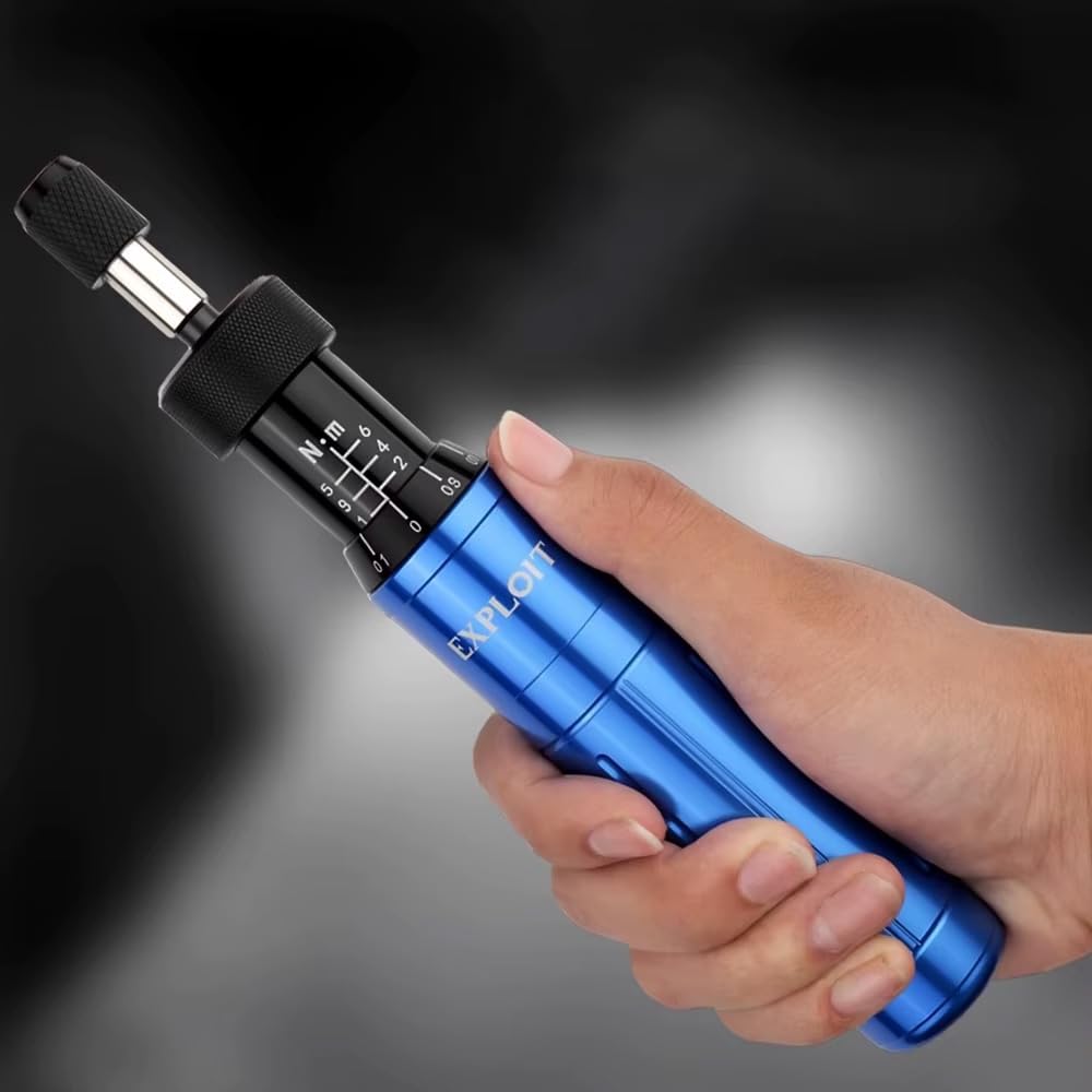 Toplionace Juego de Destornilladores Dinamométricos Preajustados con Liberación Automática, Llave Dinamométrica de Precisión para Un Apriete Antideslizante y Medición de Fuerza.