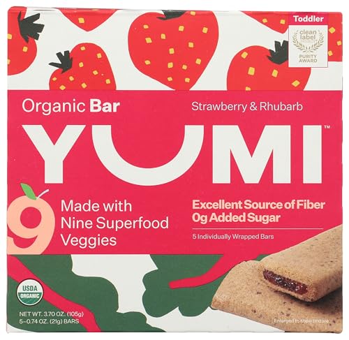 Yumi Bars Toddler Strawberry Rhubarb Organic 3.7 Ounce