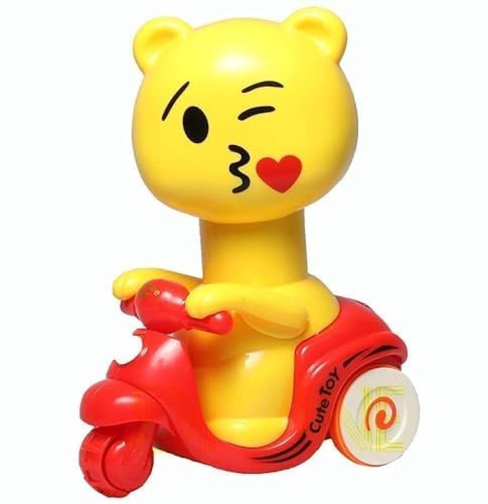 Press and Go Emojis Scooter Toy for Kids | Friction Powered Scooter Toy | Smiley Faces Fun Pressure Scooter Vehicle Toy | Ideal Gift for Kids - Multicolor (Pack of 1) (B0CQNKL4DG) Amazon Price History, Amazon Price Tracker
