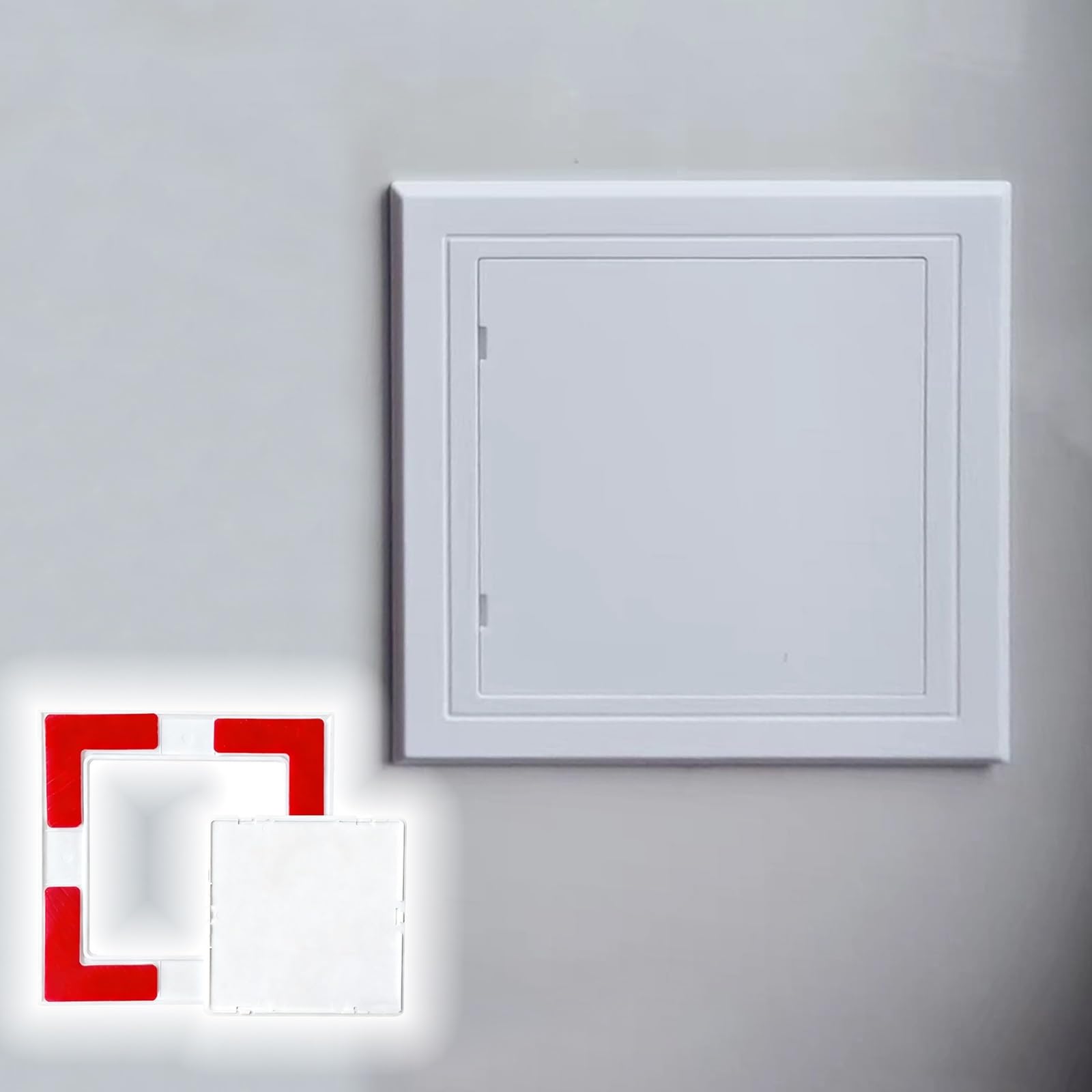 Cubierta de agujero para techo y pared que disimula las tuberías de fontanería en el baño