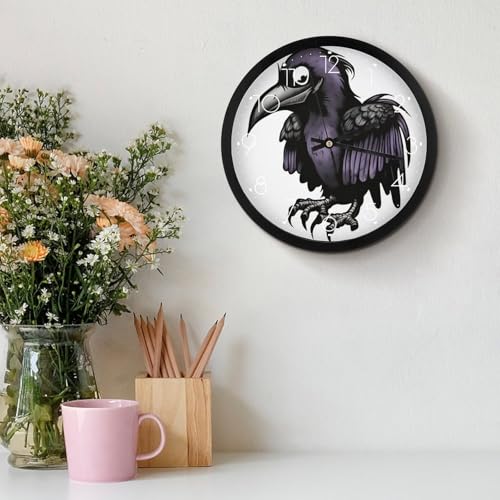 Horloge murale à chiffres silencieuse et grand cadran imprimé à pile