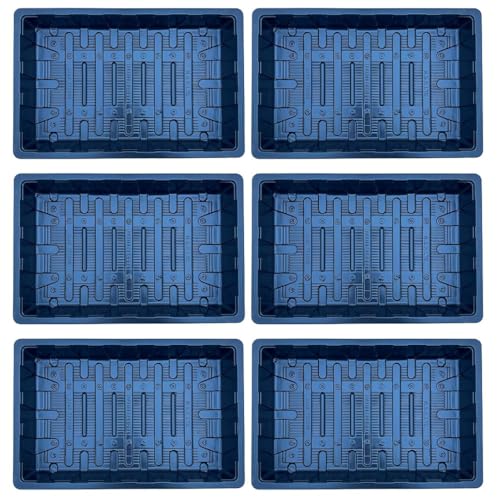 Bramley & Sage Full-Size Heavyweight Seed Trays Without Holes (Set of 6)