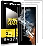 ZhuoFan 3 Pezzi Pellicola Compatibile con Samsung Galaxy S22 Ultra 5G, HD Trasparente Film...