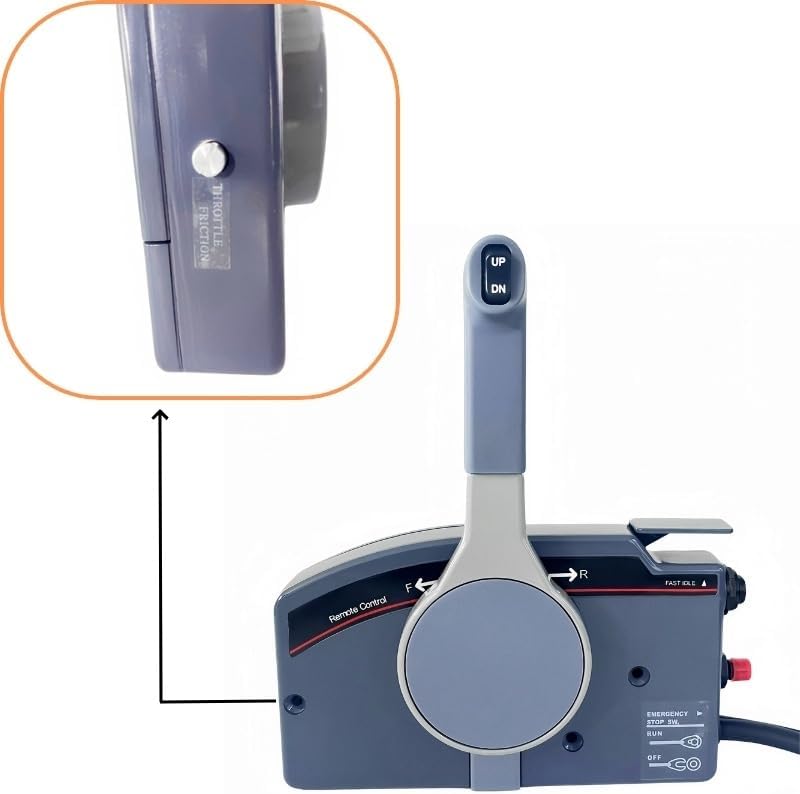 Miniatura 7 de Para Yamaha, caja de control del acelerador fuera de borda 703 montada lateralmente, tira para abrir 703-48272-12