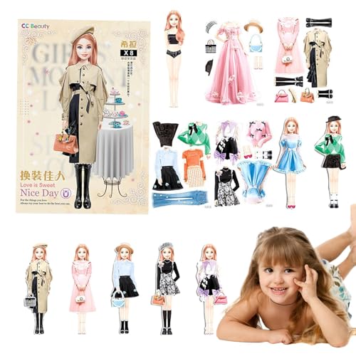 Magnetic Dress up Baby, Bambola di Carta Magnetica per Vestire
