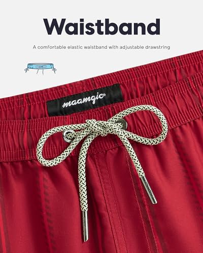 Image of maamgic Mens Swim Trunks Quick Dry Swim Shorts with Mesh Lining Funny Swimwear Bathing Suits 7inch