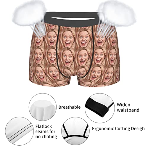 EAQ Custom Underwear Personalized Boxers for Men with Face Funny Shorts Underpants Valentine's Day Gifts for Boyfriend3