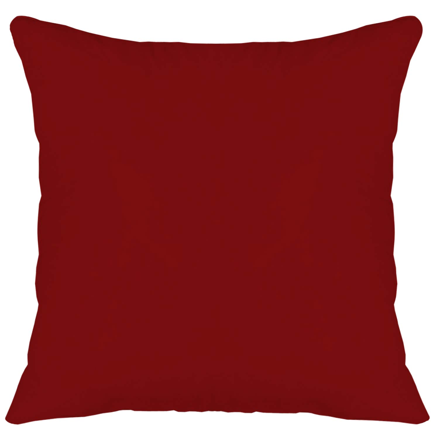 Kuber Industries Microfiber Filled Floor Decorative Throw Pillow, Home Decor, Sofa/Bed Cushion (16"x16", Maroon)