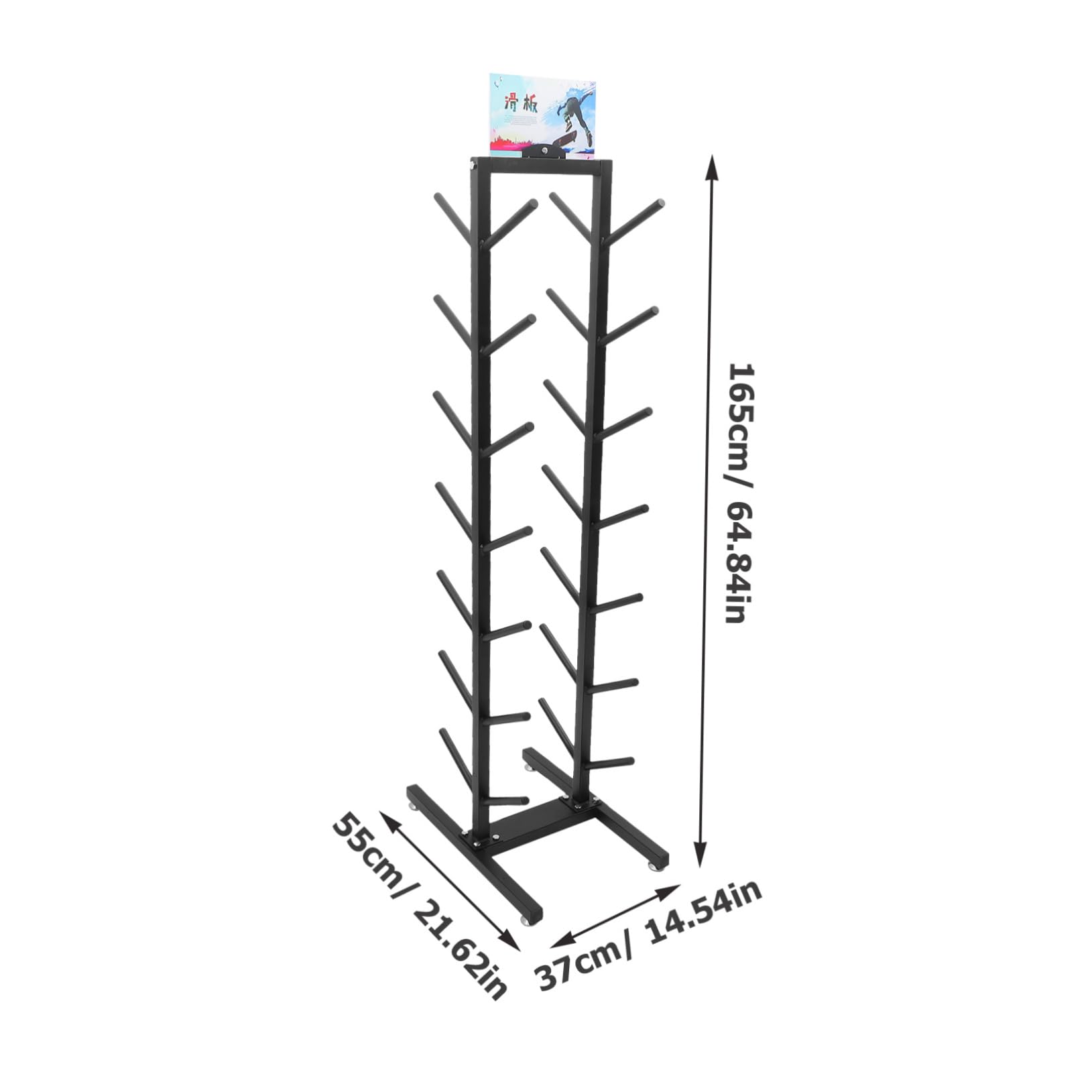 ARTSEWPLY 1pc Multi Skateboard Display Rack Professional Organizing Stand for Skateboard Collection Construction for Home Display and Storage