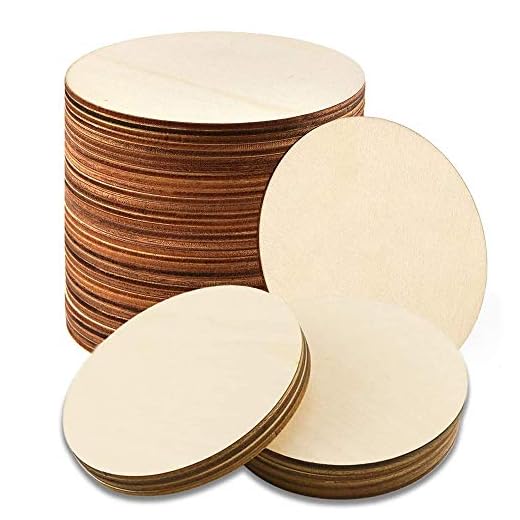 WLIANG 25 Pcs 4 Inch Wood Circles, Unfinished Wood Circles Round Disc Cutouts, 1/9 Inch Blank Round Wooden Circles for DIY Crafts, Painting, Staining, Coasters Making, Home Decorations