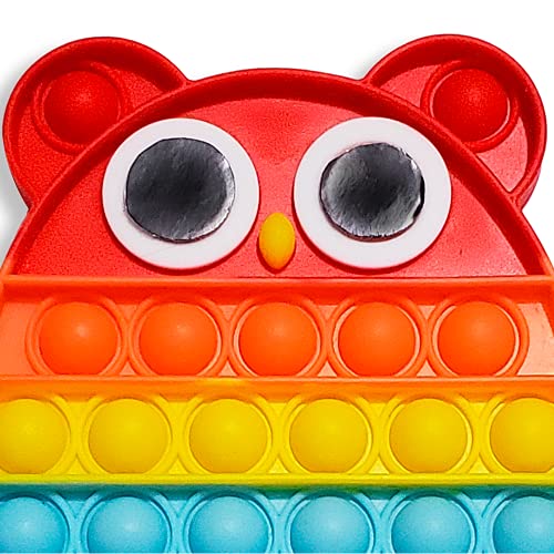 Fura bolha divertido coruja, 2 8DZ GUUE, Fidget Toys, Toyng, Multicolorido