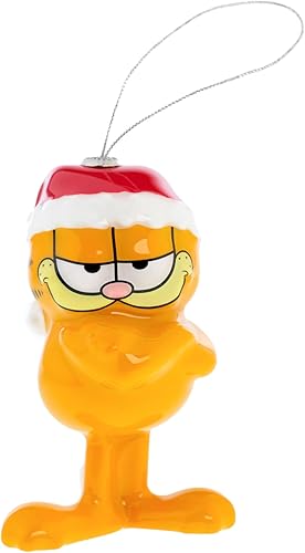 Garfield - Adorno para árbol de Navidad de 4.5 pulgadas, decoración de árbol para interiores y exteriores, decoración navideña para el hogar