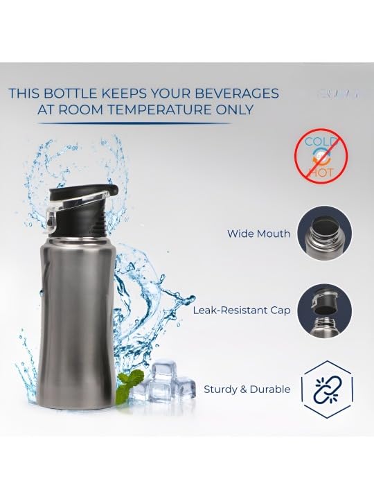 Botella de agua de acero inoxidable con acabado elegante de alta gama 4