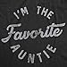 Womens Im The Favorite Auntie T Shirt Cute Niece Nephew Family Tee Funny T Shirts Cool Aunt Top Women's Novelty Tees Black L
