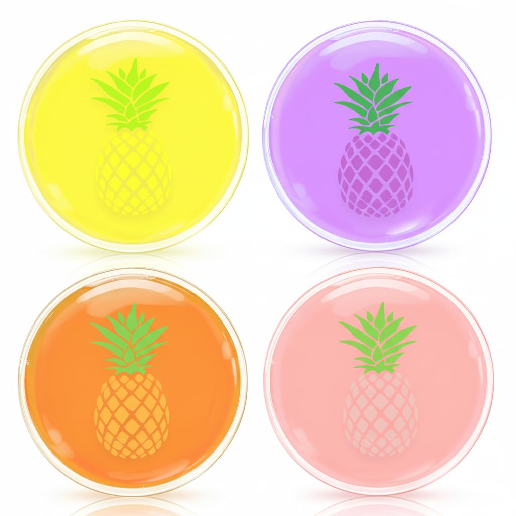 Pineapple Ice Pack for IVF, Gel Ice Pack Perfect for IVF Shots, Cold Compress Pain Relief, Hot Cold Therapy Gel Pack Pineapple Gift (4 Different Pineapple)