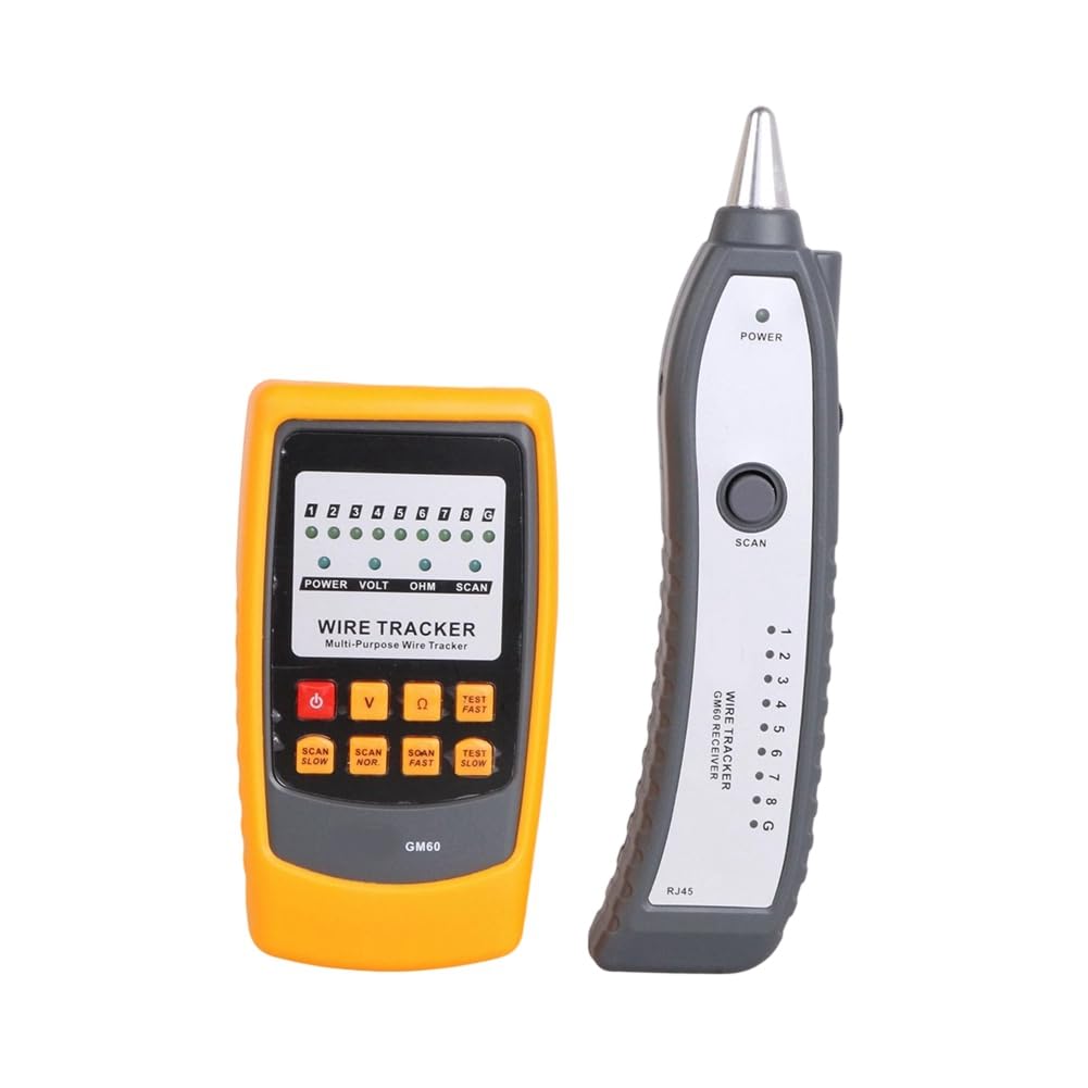Aundhegrtt As Shown Gm60 Network Cable Tester Rj45 Rj11 Wire Tracker Tool Kit Telephone Line Finder Detector