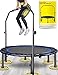 Trampolino Elastico Fitness,Ø101CM, Trampolino Pieghevole con Impugnatura,capacità di Carico 250lbs