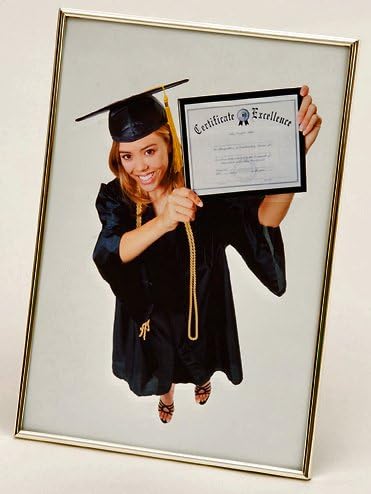 A4 Certificate Silver Plated Photo Frame 'Thin Edge' design