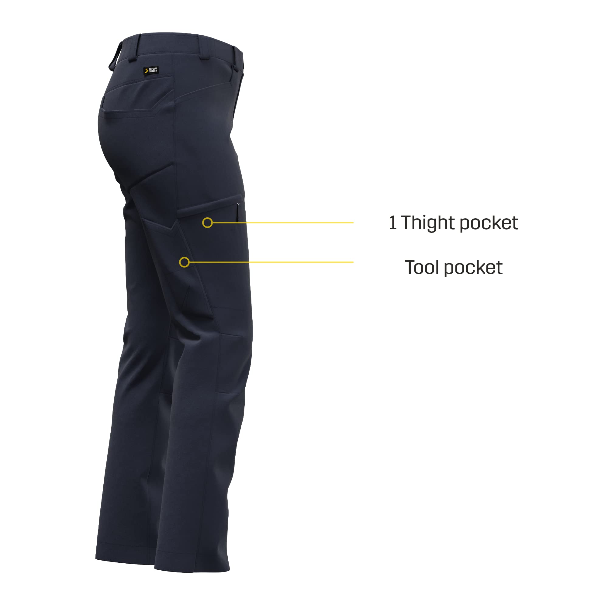 SAFETY JOGGER Arbeitshose Damen, Kasai Bundhose die Flexibilität bieten für Frauen, Hose mit viele Tasche und Fach für Werkzeug und Handy