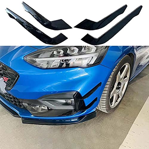 4 pièces ABS voiture pare-chocs lèvre aileron séparateur Spoiler Canard pare-chocs avant lame latérale garniture garde-boue pour Ford focus St/st-line MK4 18-21