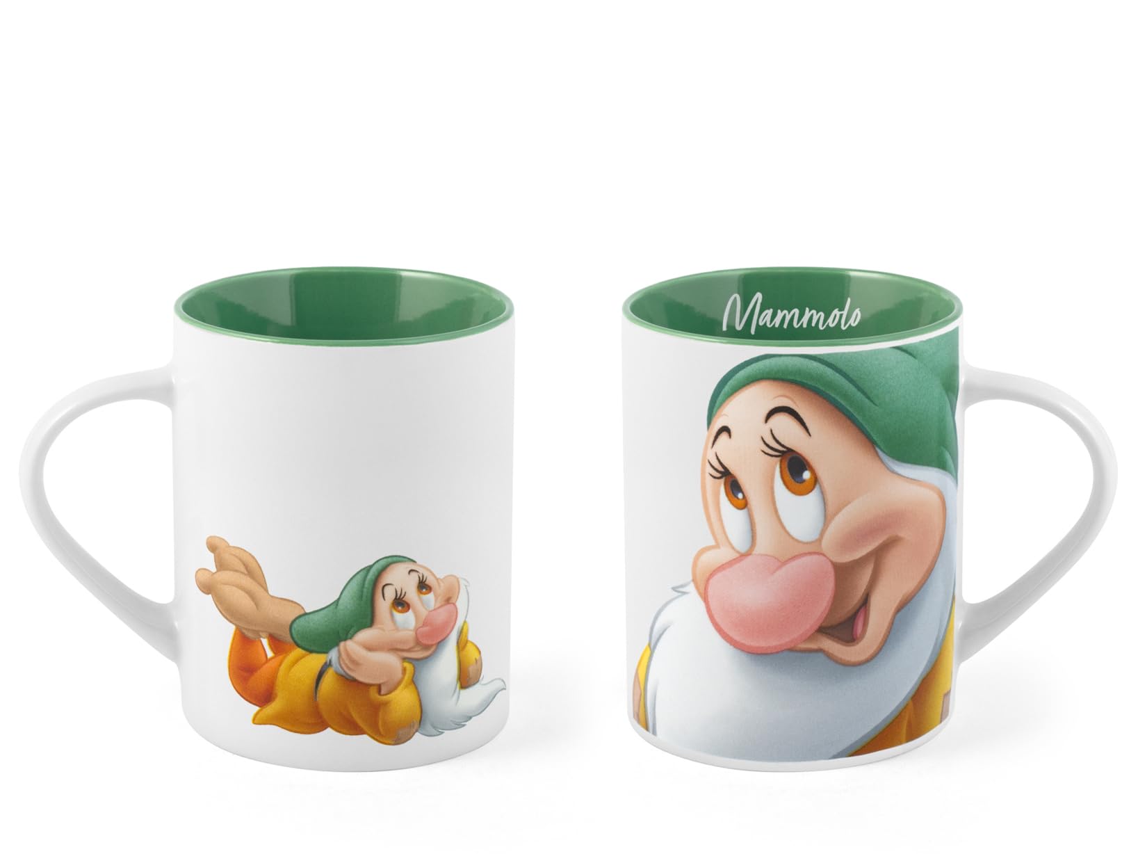 HOMe Disney zestaw 12 kubków POP z nowej porcelany kostnej, 330 cm3 – Królewna Śnieżka i siedmiu krasnoludków, różne postacie, można myć w zmywarce i używać w kuchence mikrofalowej