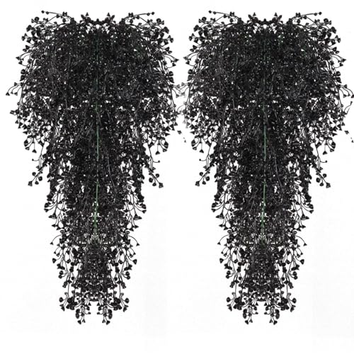 Plantas colgantes artificiales, helechos artificiales, plantas de pared, plantas verdes, guirnaldas, decoración de habitaciones, hogar, jardín, boda, decoración interior y exterior, estantería de