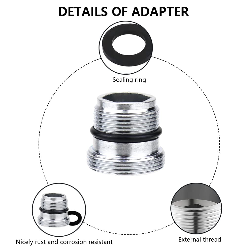 Adaptateur Robinet WEJUANR Acier Inoxydable M22 Vers M18/F18 - Raccord Universel Pour Purificateur D'eau Et Arrosage