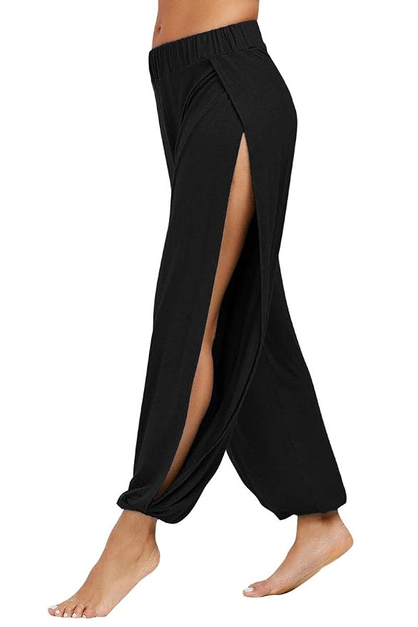 Yoga Harem Pants Side Slit Joggers 
