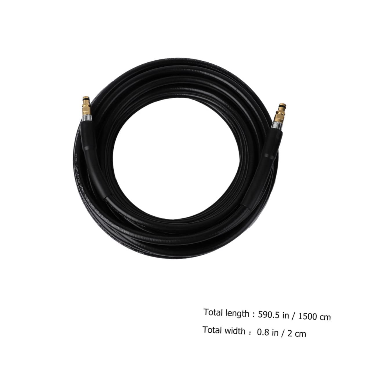BESTonZON Tuyau en Caoutchouc Résistant au Pliage pour Nettoyeur Haute Pression 15m Couleur Aléatoire à Raccord Femelle pour Nettoyage de Voiture et Machine à Laver