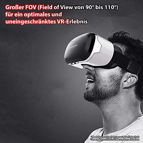 Virtual Reality 3D Brille inkl. Bluetooth-Controller, VR-Brille ist kompatibel mit allen Smartphones in der Größe 4.0 bis 6 Zoll z.B. Samsung Galaxy Modelle, iPhone, Google Pixel, Xiaomi u.v.a. - Image 6