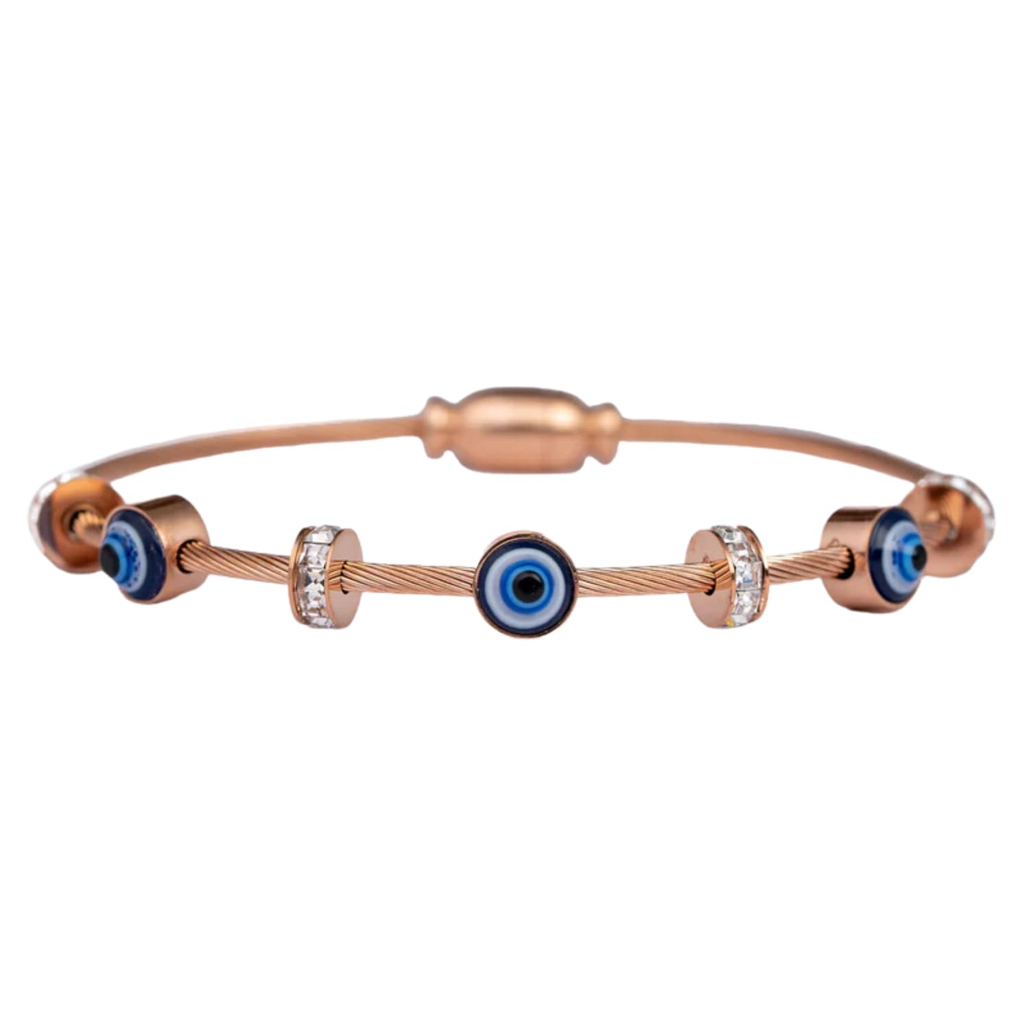 Hey Bae Evil Eye Bangles for Women | Anti Tarnish Kada for Women & Girls | Stylish Magnet Bracelet | Accessories Jewellery for Women & Girls | Rakshabandhan, Rakhi Gift (Rose Gold) (B0D5MKSXJ5) Amazon Price History, Amazon Price Tracker