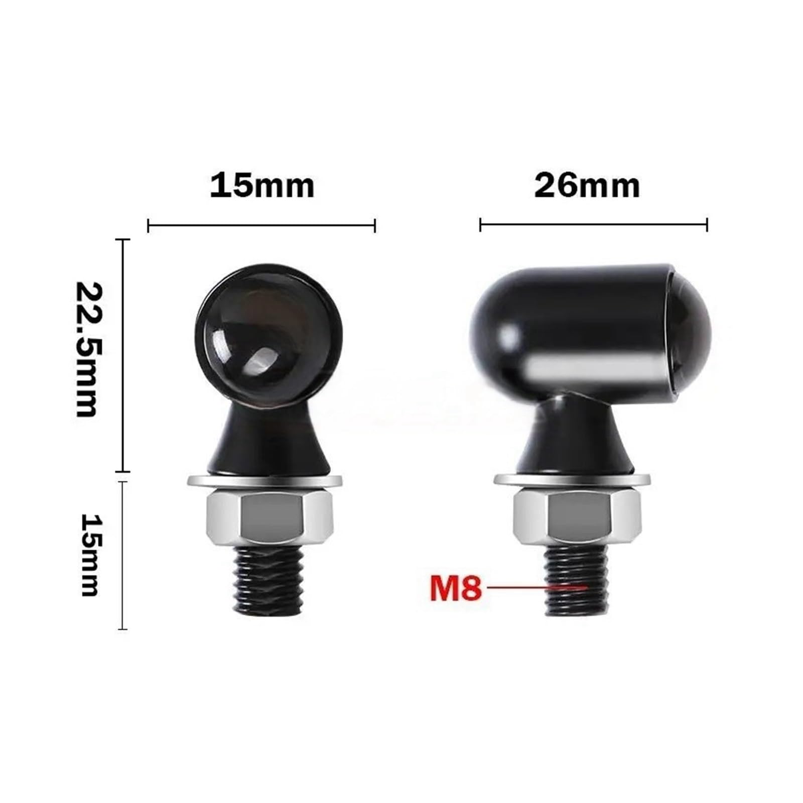Indicatore direzione motocicletta LED 8 mm lampeggiante Indicatoris Motos