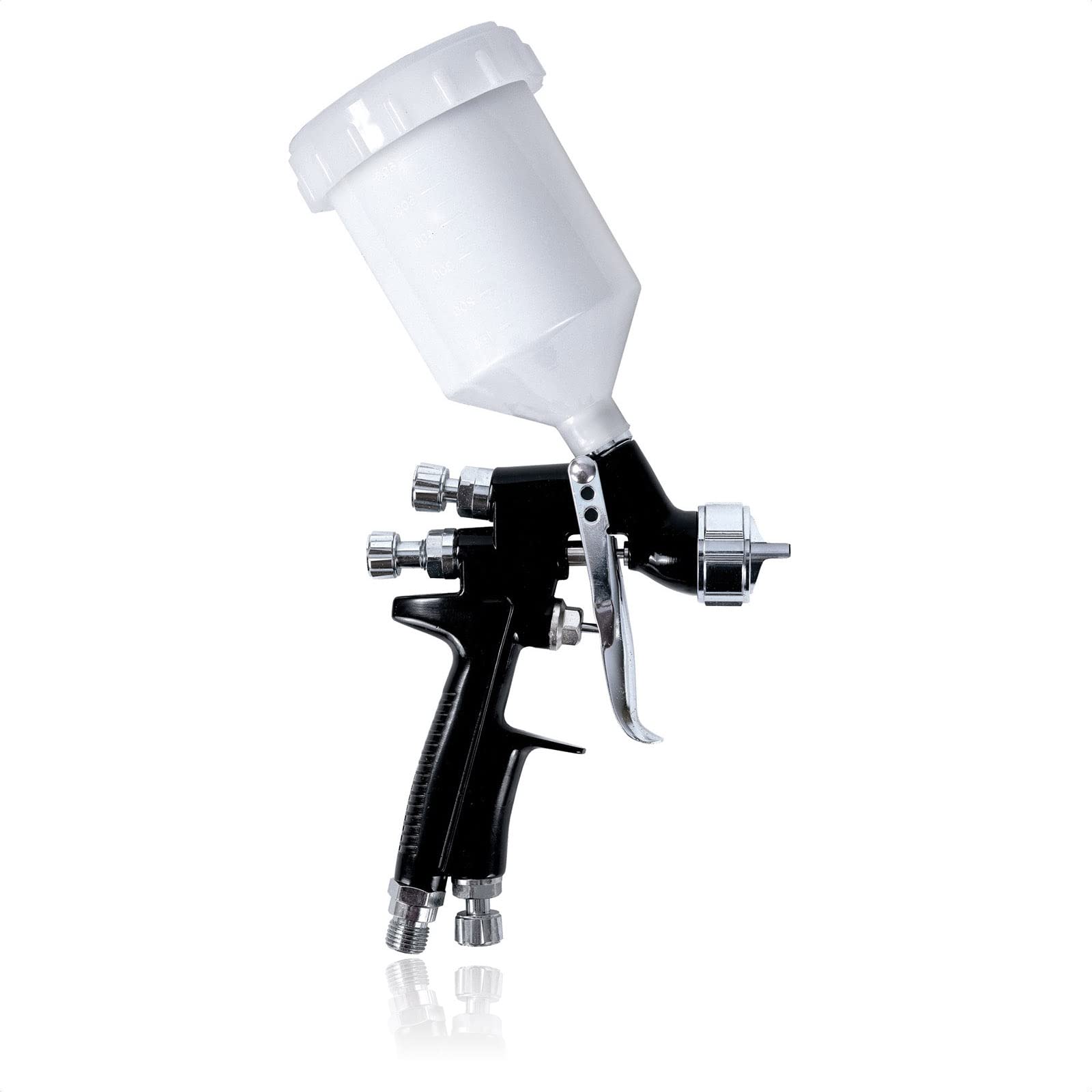 Werku WK500470, Pistola Pintar Gravedad Neumática, Calidad Profesional, Boquillas 1.3-1.5 mm, Depósito 600 ml, Sistema HVLP-III, Especial Barnices, Esmaltes, Viscosidades Bajas/Medias