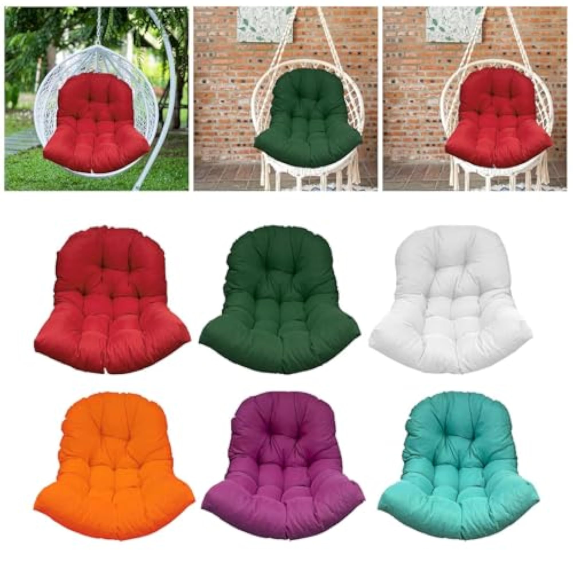 Hanging Egg Chair Back Cushion, Soft Garden Pod Chair Mat