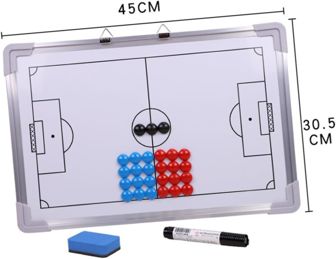 Aluminum Alloy Magnetic Football Training Board with 27 Magnets and Eraser Wall-Mountable Board for Players