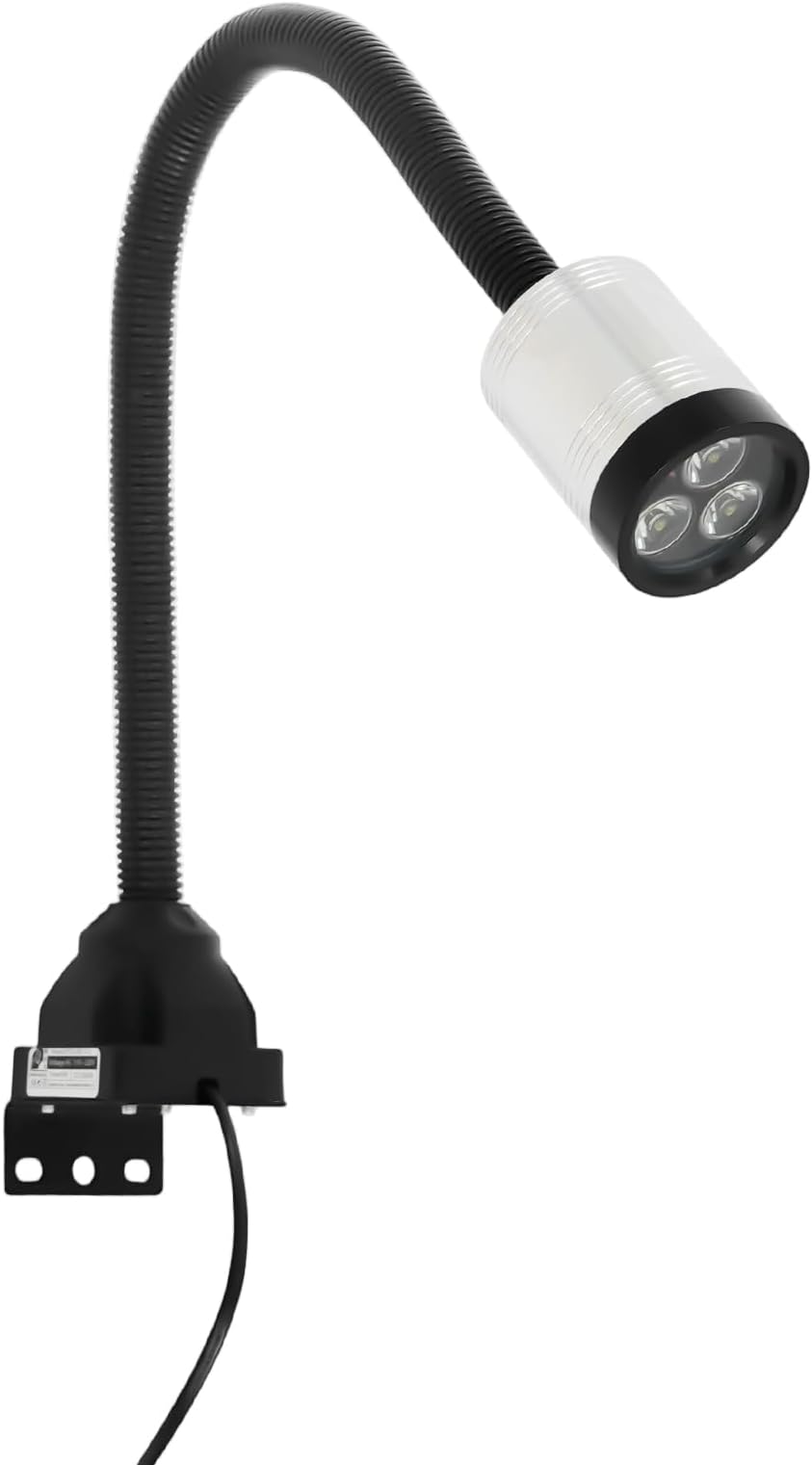 LED Machine Work Lights, LED Flexible Gooseneck Light 220V LED Lamp, 650 Lumens, Screw Fixed Base, Machine Light for Lathe CNC Milling Drilling Machine Wood Working Work (6, Watts)