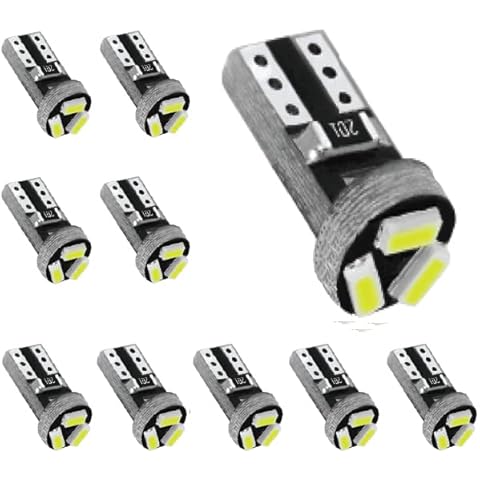 britelites Jtech 10x T5 3 SMD LED White Instrument Panel Dash Light Bulb 74 17 18 37 70 2721 Cover