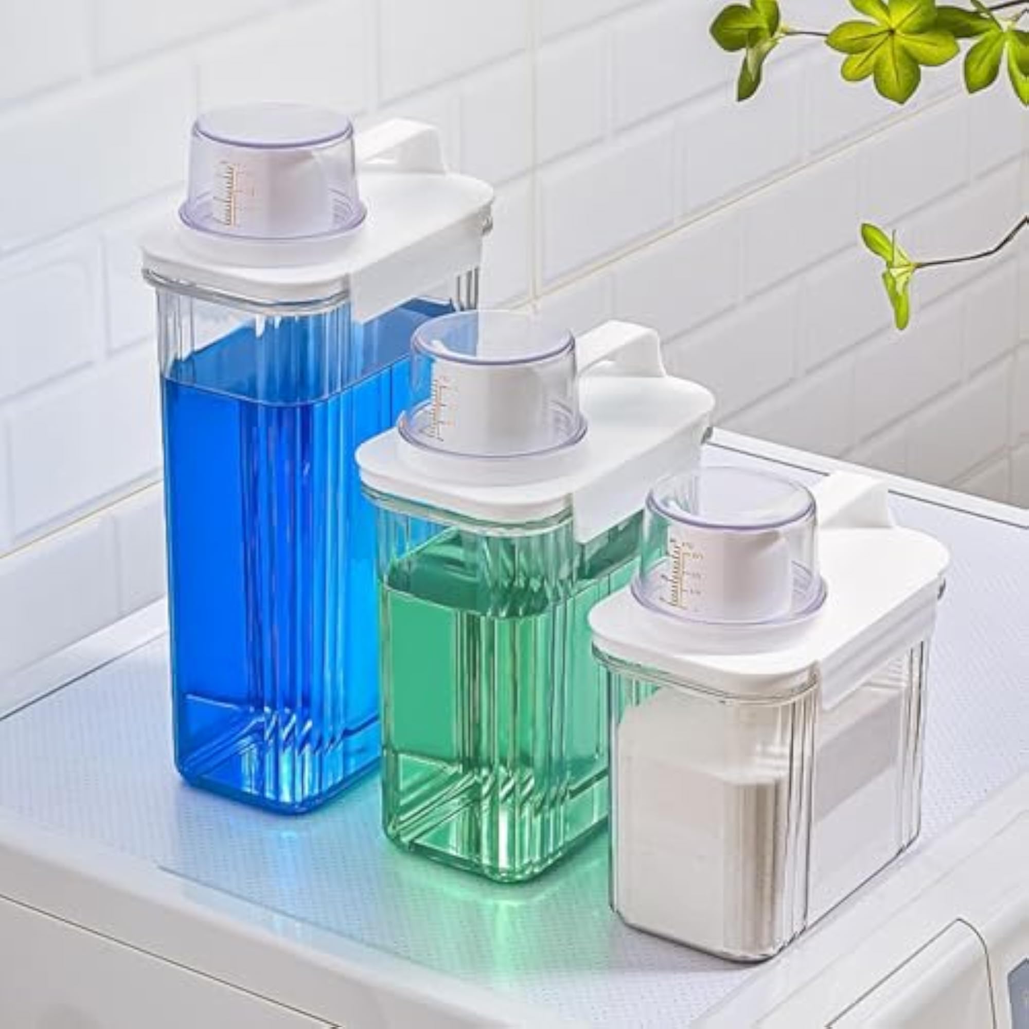 Washing Powder Containers Clear Reusable for Laundry Room