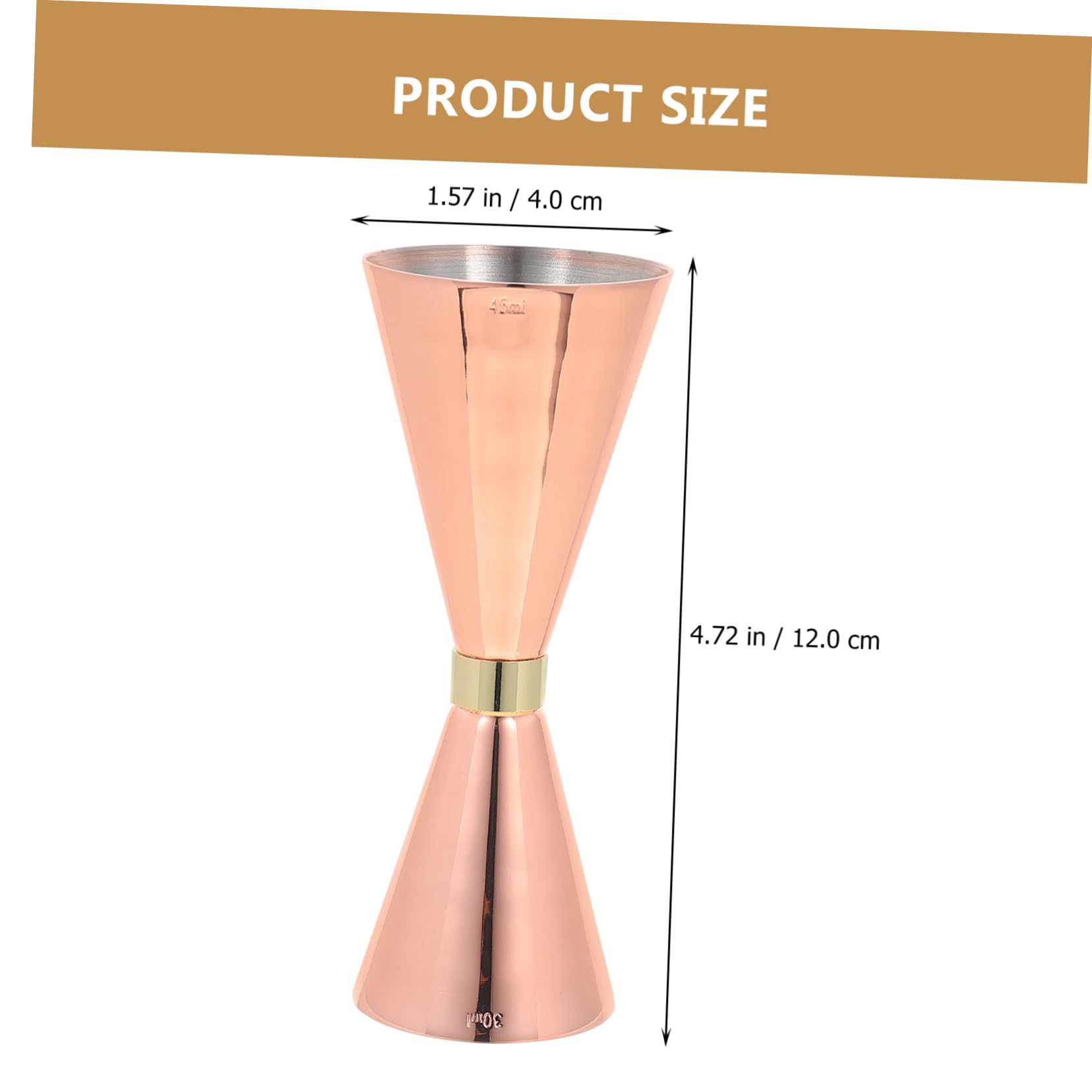 MAGICLULU 3piezas Copa Medidora De Acero Inoxidable Para Cócteles Jigger Para Mezclar Bebidas Casa Fiestas y Bares
