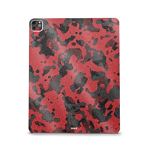 Image of MightySkins Carbon Fiber Skin Compatible With Apple iPad Pro 12.9 inch M2 6th Gen (2022) Full Wrap Kit - Red Modern Camo | Protective Durable Textured Carbon Fiber Finish | Easy To Apply | Made in the USA